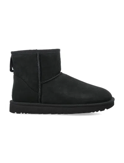 Ugg Classic Mini Ii Sheepskin-lined Suede Mini Boots For Women In Black