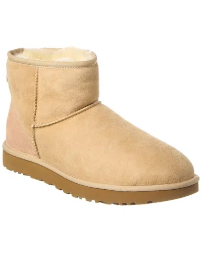 Ugg Classic Mini Ii Suede & Shearling Boot In Neutral