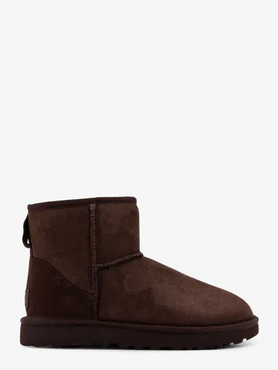 Ugg Classic Mini Ii Suede Ankle Boots In Brown