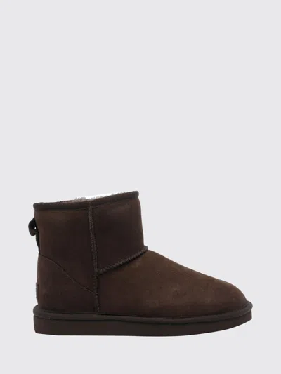 Ugg Classic Mini Ii Suede Ankle Boots With Shearling Lining In Brown