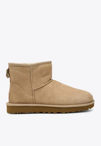 Ugg Classic Ultra Mini Suede Boots For Woman In Neutral