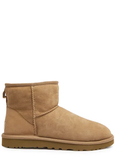 UGG UGG CLASSIC MINI II SUEDE BOOTS , BOOTS, WATER RESISTANT, TAN
