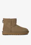 Ugg Cappuccino Suede Classic Mini Ii Ankle Boots In Brown