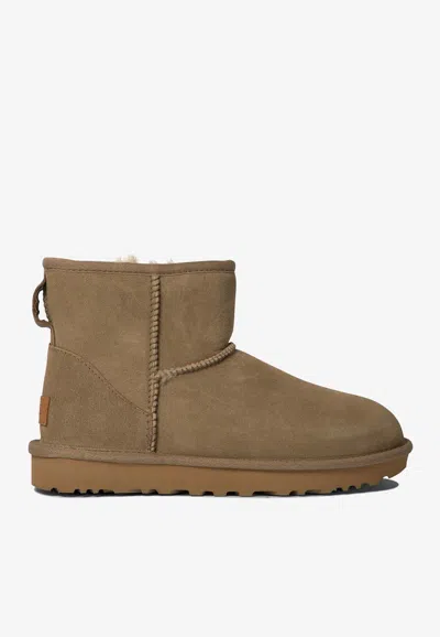 Ugg Classic Mini Ii Suede Boots In Brown