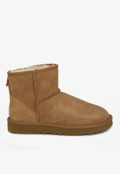 Ugg Classic Mini Ii Suede Boots In Brown