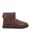 Ugg Classic Mini Ii Suede Boots With Shearling Lining In Brown