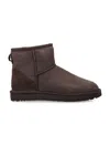 Ugg Classic Mini Ii Suede Boots With Shearling Lining In Brown