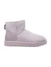 Ugg Classic Mini Ii Suede Boots With Shearling Lining In Purple