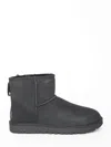 Ugg Classic Mini Ii Womens Suede Cold Weather Shearling Boots In Grey