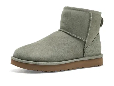 Ugg Classic Mini Ii Women's Boots Shaded Clover: 10 B - Medium, Sheepskin/suede In Gray