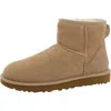 Ugg Classic Mini Ii Womens Suede Cold Weather Shearling Boots In Beige