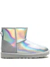 Ugg Classic Mini Iridescent "glacier Grey" Boots In Grey