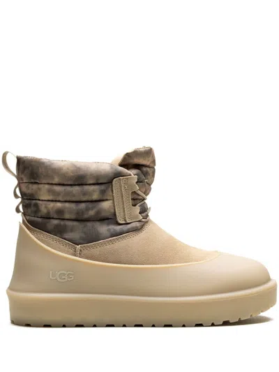 Ugg Classic Mini Lace Wea Smokescreen "mustard Seed" Boots In Neutrals