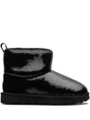 Ugg Classic Mini "mirror Ball Black" Ankle Boots In Black