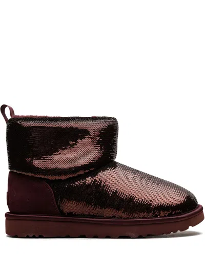 Ugg Classic Mini Mirror Ball "wild Grape" Boots In Rot