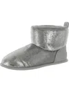 Ugg Classic Mini Mirror Ball Womens Suede Trim Sequined Winter & Snow Boots In Silver