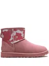 Ugg Classic Mini "pink/jagged Camo" Ankle Boots In Pink