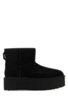 Ugg Classic Mini Platform Womens Suede Ankle Boots In Black