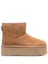 Ugg Classic Mini Platform Ankle Boots In Brown