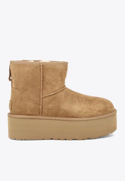 UGG CLASSIC MINI PLATFORM ANKLE BOOTS