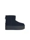 Ugg 'classic Mini Platform' Black Suede Boots In Multi