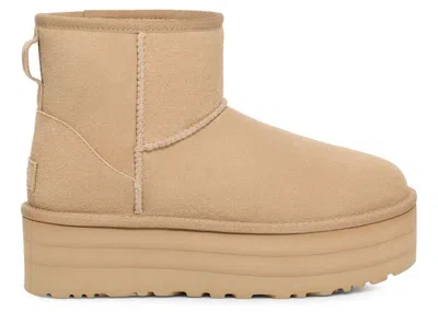 Pre-owned Ugg Classic Mini Platform Boot (women's) Sneakers In Mustard Seed