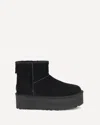 Ugg Classic Ultra Mini Black Boot With Platform In Black
