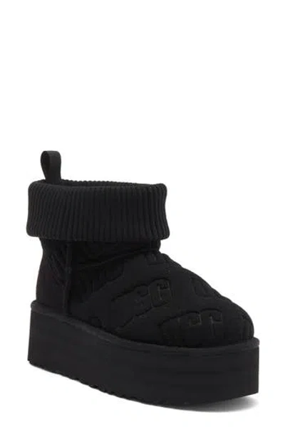 Ugg ® Classic Mini Platform Felted Boot In Black