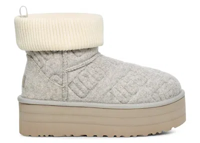 Pre-owned Ugg Classic Mini Platform Felted Boot (women's) Sneakers In Grey