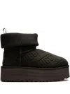 Ugg Classic Mini Platform "forest Night" Boots In Green