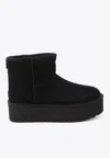 Ugg Classic Mini Platform Suede Boots In Black
