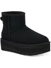 Ugg Classic Mini Platform Womens Suede Ankle Boots In Black