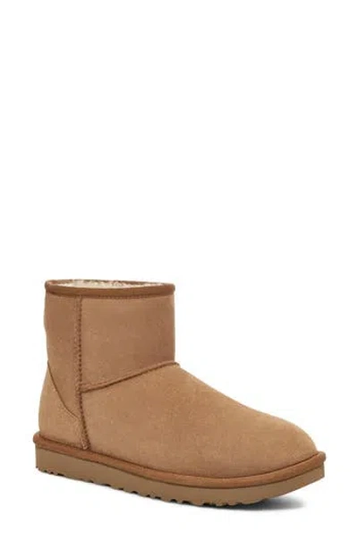 Ugg ® Classic Mini Regenerate Genuine Shearling Lined Bootie In Brown
