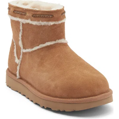 Ugg ® Classic Mini Shearling Braid Trim Boot In Brown