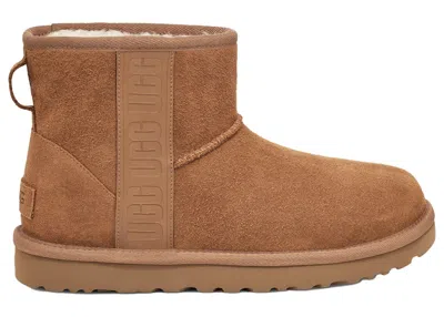 Pre-owned Ugg Classic Mini Side Logo Boot (women's) Sneakers In Chestnut