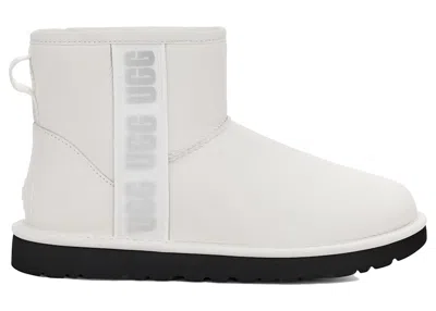 Pre-owned Ugg Classic Mini Side Logo Boot (women's) Sneakers In Ultra Matte White