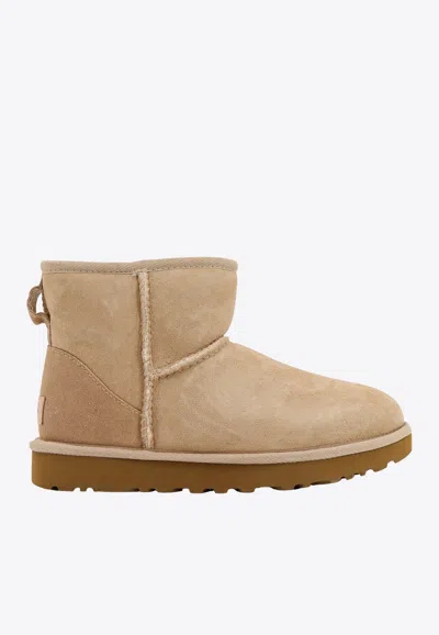 Ugg Classic Ultra Mini Suede Boots For Woman In Neutral