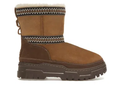 Pre-owned Ugg Classic Mini Trailgazer Boot (women's) Sneakers In Chestnut