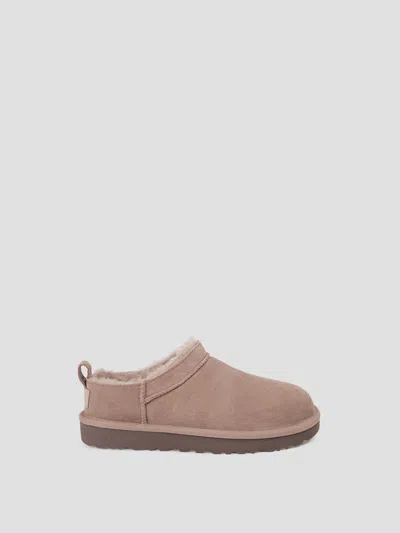 Ugg Classic Mini Winter Leather Boots In Rocky Oak