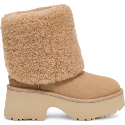 Ugg ® Classic New Heights Genuine Shearling Cuffable Boot In Sand
