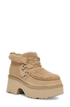 Ugg ® Classic New Heights Genuine Shearling Lace-up Bootie In Sand
