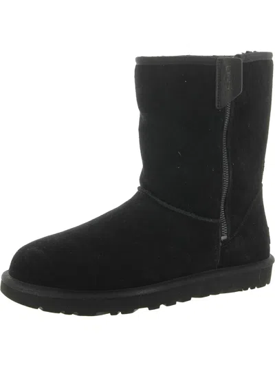 Ugg Classic Short Bailey Womens Suede Cozy Winter & Snow Boots In Black