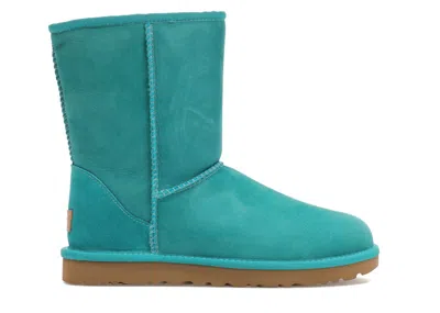 Pre-owned Ugg Classic Short Ii Boot (women's) Sneakers In Aquatic Blue