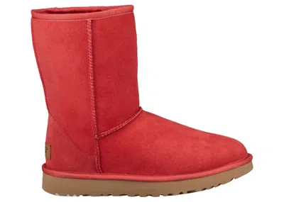 Pre-owned Ugg Classic Short Ii Boot (women's) Sneakers In Ribbon Red