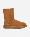 Ugg Classic Short Beige Boots With Logo Patch On The Rear And Shearling Lining In Suede Woman In Animal Print