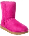 Ugg Mini Bailey Bow Ii Suede & Shearling Boot In Pink