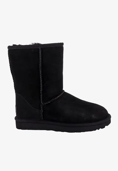 Ugg Classic Short Ii Suede Boots In Black