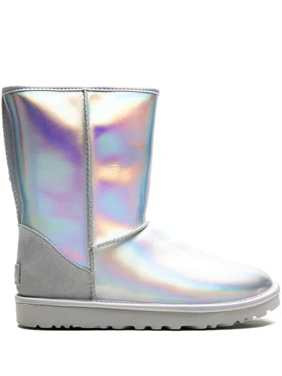 Ugg Classic Short "iridescent" Boots In Silver