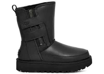 Pre-owned Ugg Classic Short Moto Boot (women's) Sneakers In Black