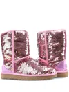 Ugg Classic Short Sequin "pink" Boots In Pink